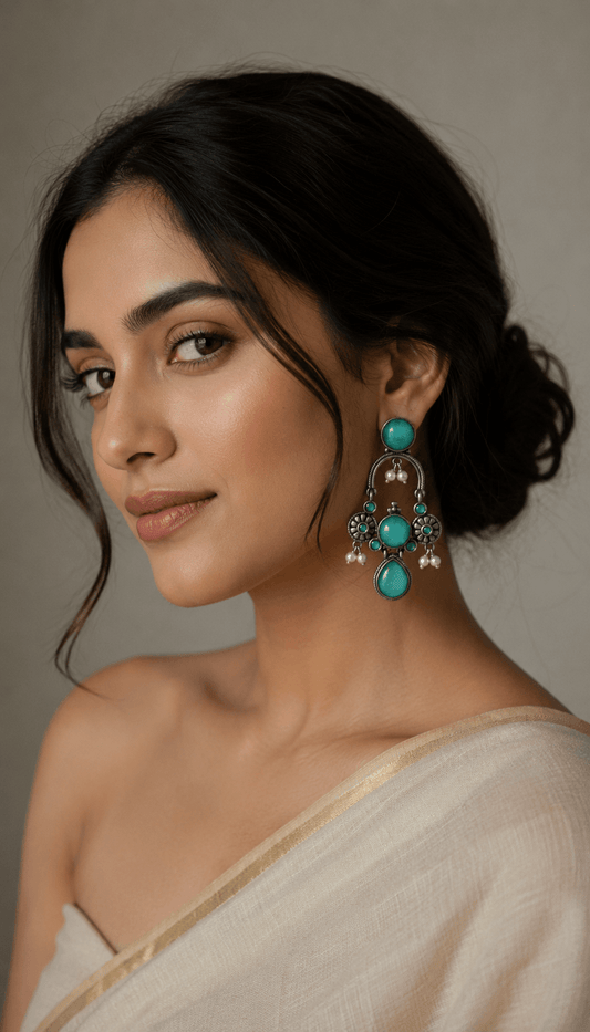 Elegant Monalisa Stone Dangler Designer Jewelry mint