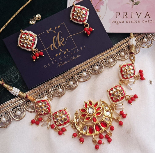 GUNIKA pachi kundan Necklace