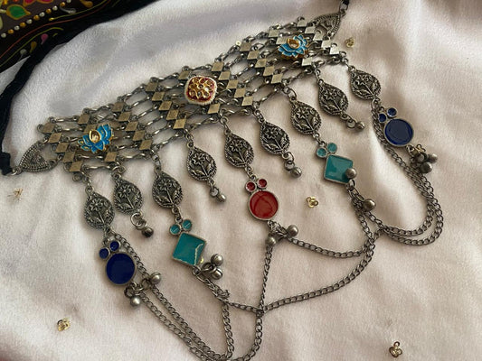 Royal Vintage-Style Multi-Color Crystal Collar Choker