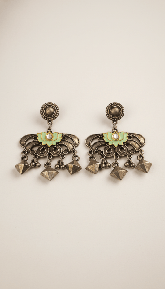 KAMAKHYA PACHI KUNDAN EARRINGS