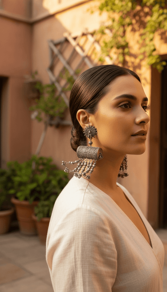 NAGADA OXIDISED EARRING