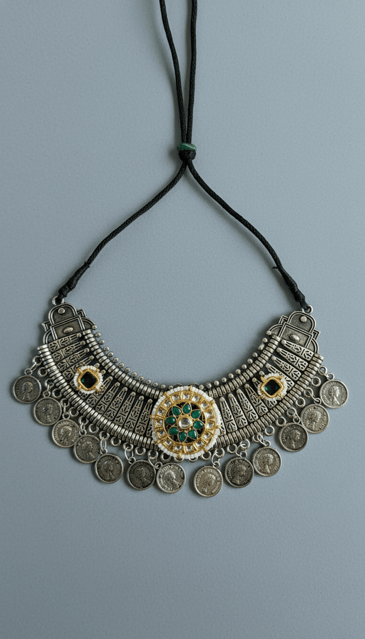 Kaheela pachi kundan Necklace