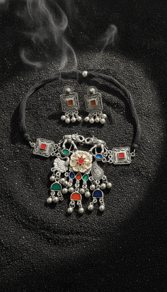 Kija pachi kundan NECKLACE