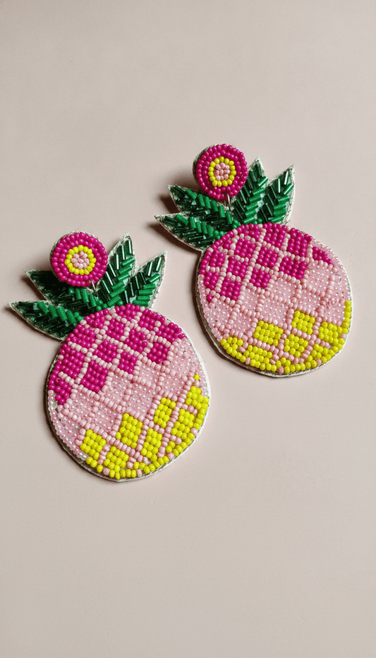 Pineapple Boho Statement Earrings