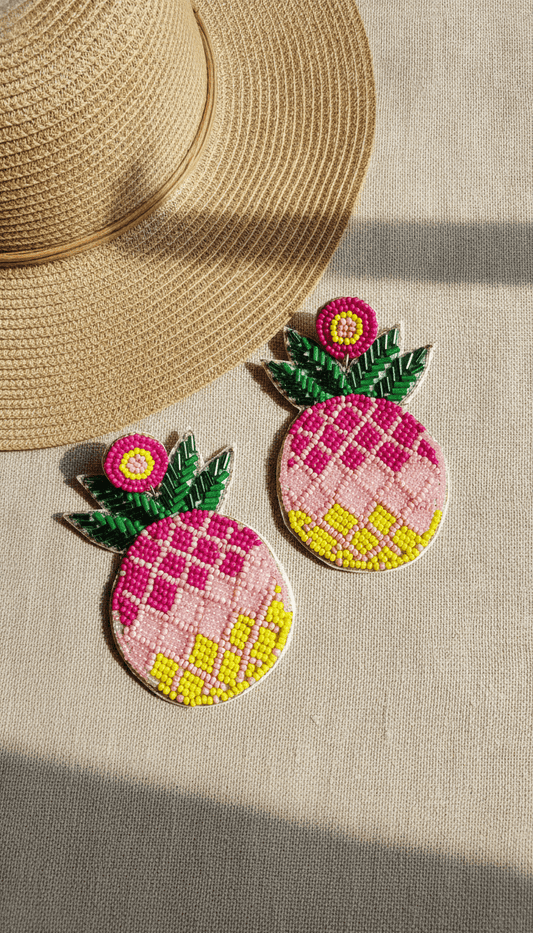Pineapple Boho Statement Earrings
